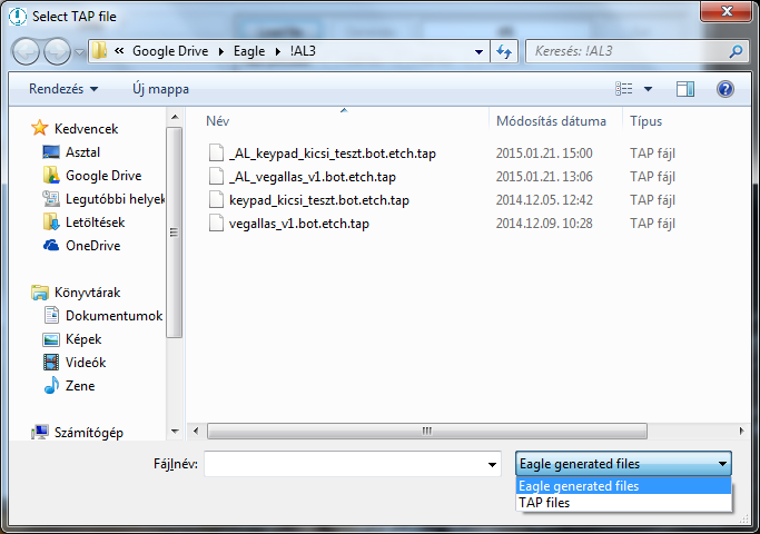 igen, akkor a megfelelő checkbox-ok engedélyezetté válnak, alapértelmezésben bepipálva. Eldönthetjük, hogy a szintezést mely file-okon végezze el a program. File megnyitás, alapból az.etch.
