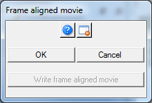 pontjaitól. Nyomjunk OK-t. Ekkor megjelenik a Frame aligned Movie ablak.
