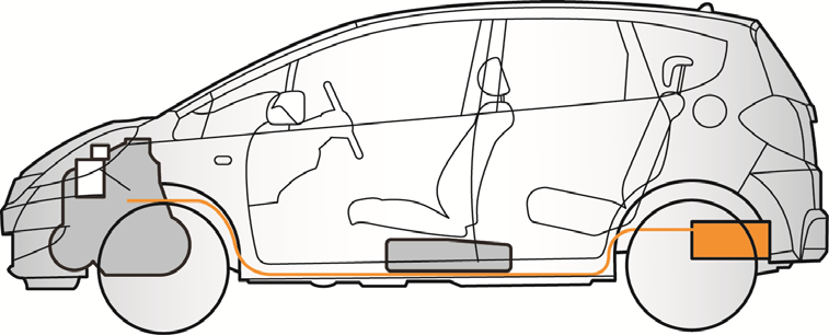 JAZZ HYBRID 2012-2015 Hybrid felirat A 2012-es Jazz Hybrid egy praktikus