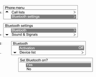144 Infotainment rendszer A MENU gomb használatával a TUNE forgókapcsolóval, válassza ki a Phone Menu (telefon menü) Call lists (híváslisták) lehetőséget, majd nyomja meg a MENU gombot.