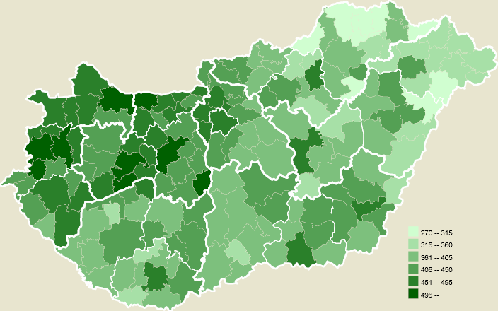 1000 lakosra jutó