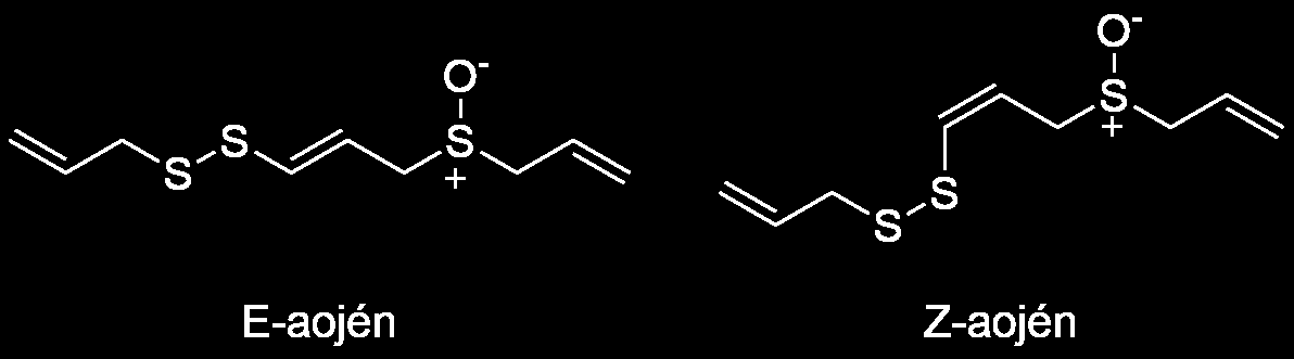 Az alliin szerkezet levezethető az allil-bromiddal és a hidrogén-peroxiddal történő reakcióból.