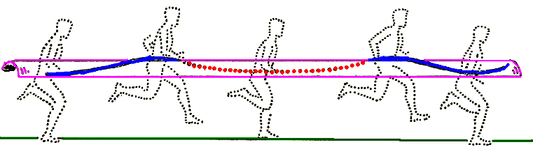 A test súlypontjának elhelyezkedése Súlypont eltolódása kitérése oldal irányba és a láb mozgása Egy szépen futó versenyző mozgásáról a következő észrevételeket és tanulságokat tudjuk levonni.