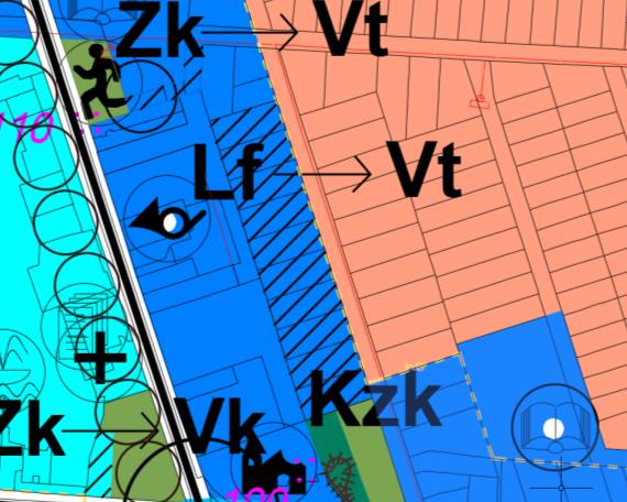 Hatályos és módosított szabályozás 30 A Termálfaluhoz kapcsolódó gazdasági-kereskedelmi övezetbe (Gksz) tartozó 0405/28-31 helyrajzi számú telkek a