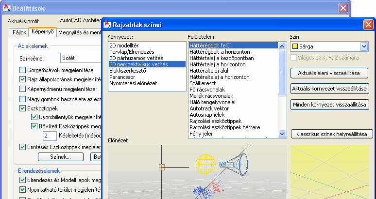 1. A sablonrajzban bevezetett újdonságok 1. A sablonrajzban bevezetett újdonságok 1.1 Látványstílus kezelés - új alapbeállítások 1.1.1 A háromdimenziós Látványstílusok Hátterei kikapcsolásra kerültek