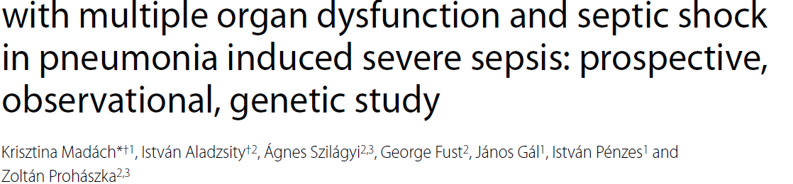 pulmonális szepszis -genetika 5