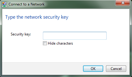 3. Ha a hozzáférési ponton vagy állomáson a biztonsági funkció aktiválva lett, adja meg a szükséges jelszót vagy hozzáférési kulcsot. Kattintson a OK gombra.