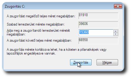 SULIX PROFESSIONAL WINDOWS MELLÉ TÖRTÉNŐ TELEPÍTÉSÉNEK ELŐKÉSZÍTÉSE A Windows partícióra (C:) az egér jobb gombjával kattintva választható ki a