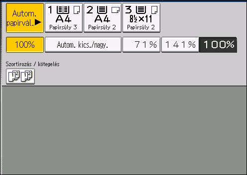 3. Másolás Eredeti helye ADF (automatikus eredeti behúzó) Eredeti dokumentum mérete és tájolása 11 17, 8 1 / 2 14, 8 1 / 2 11, 5 1 / 2 8 1 / 2, 10 14, 7 1 / 4