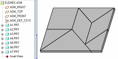 HALBRITTER ERNİ KOZMA ISTVÁN SZALAI PÉTER CAD - CAM ALAPOK 6.42. ábra Az a7 alkatrész vázlata Lezárva a deltoid vázlatkészítését, a kihúzást itt is adott felületig végezzük el!