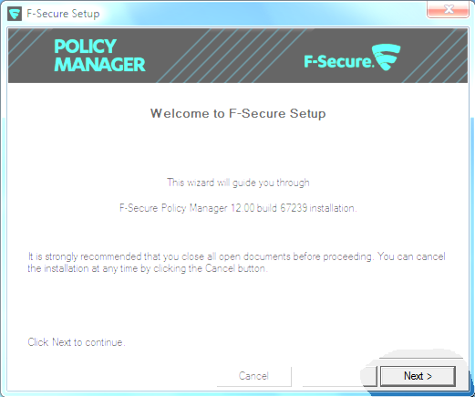 03. AZ F-SECURE POLICY MANAGER TELEPÍTÉSI LÉPÉSEI A.