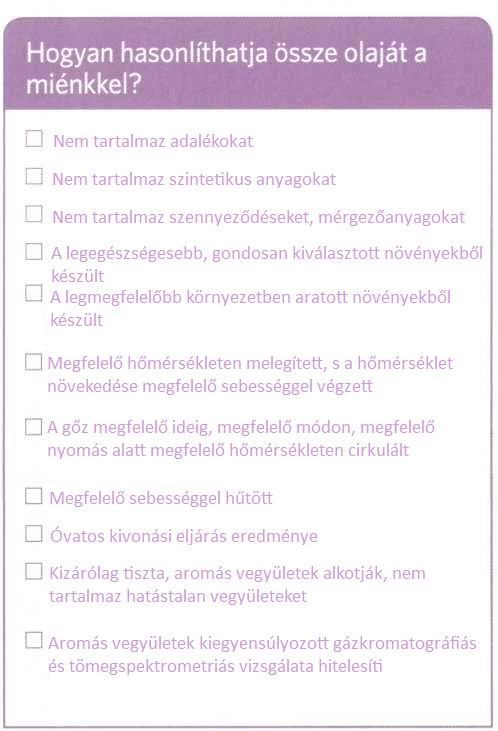"A "Tanúsított, Tiszta, Terápiás Minőségű" illóolajok kifejezés valami egészen különleges minősítést jelent.