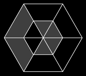 DQ DY DZ EH Az ábrán két szabályos hatszög látható: középpontjuk egybeesik, megfelelő oldalaik párhuzamosak, és a nagyobbik hatszög oldala kétszerese a kisebbikének.