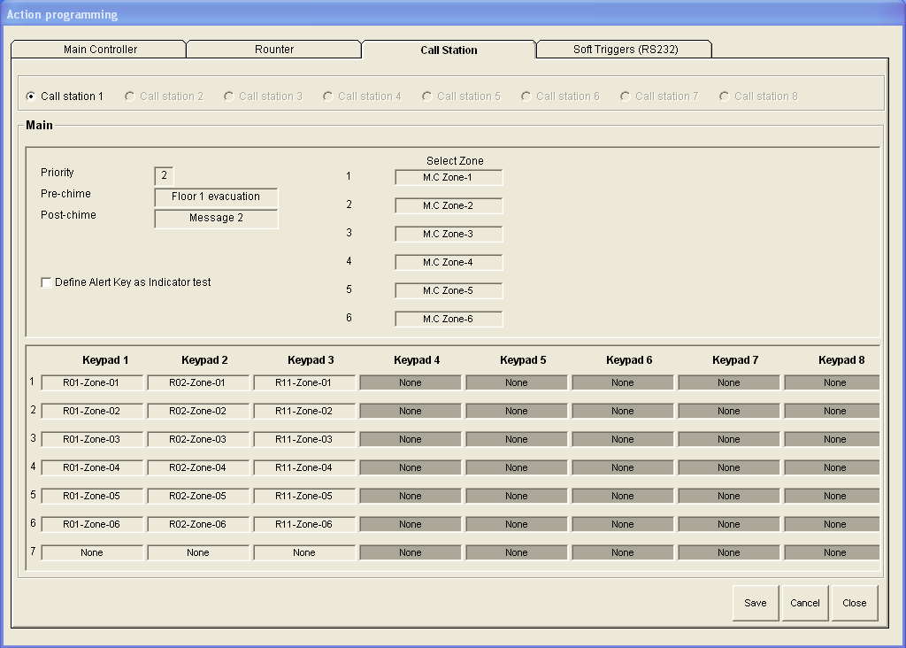 Plena VAS configuration Konfiguráció hu 45 4.7.3 Bemondópult Válassza ki a Bemondópult fület.