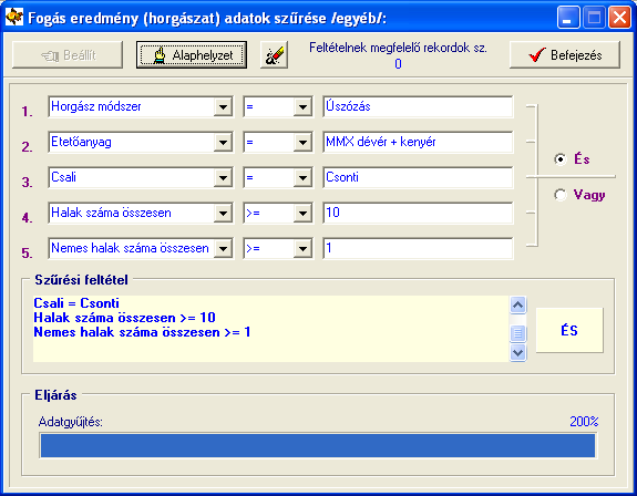 betűtípus amennyiben meg van jelölve, úgy a feltételben megadott szükséges értékeknél a nagybetű kisbetű különbségek is figyelembe lesznek véve.