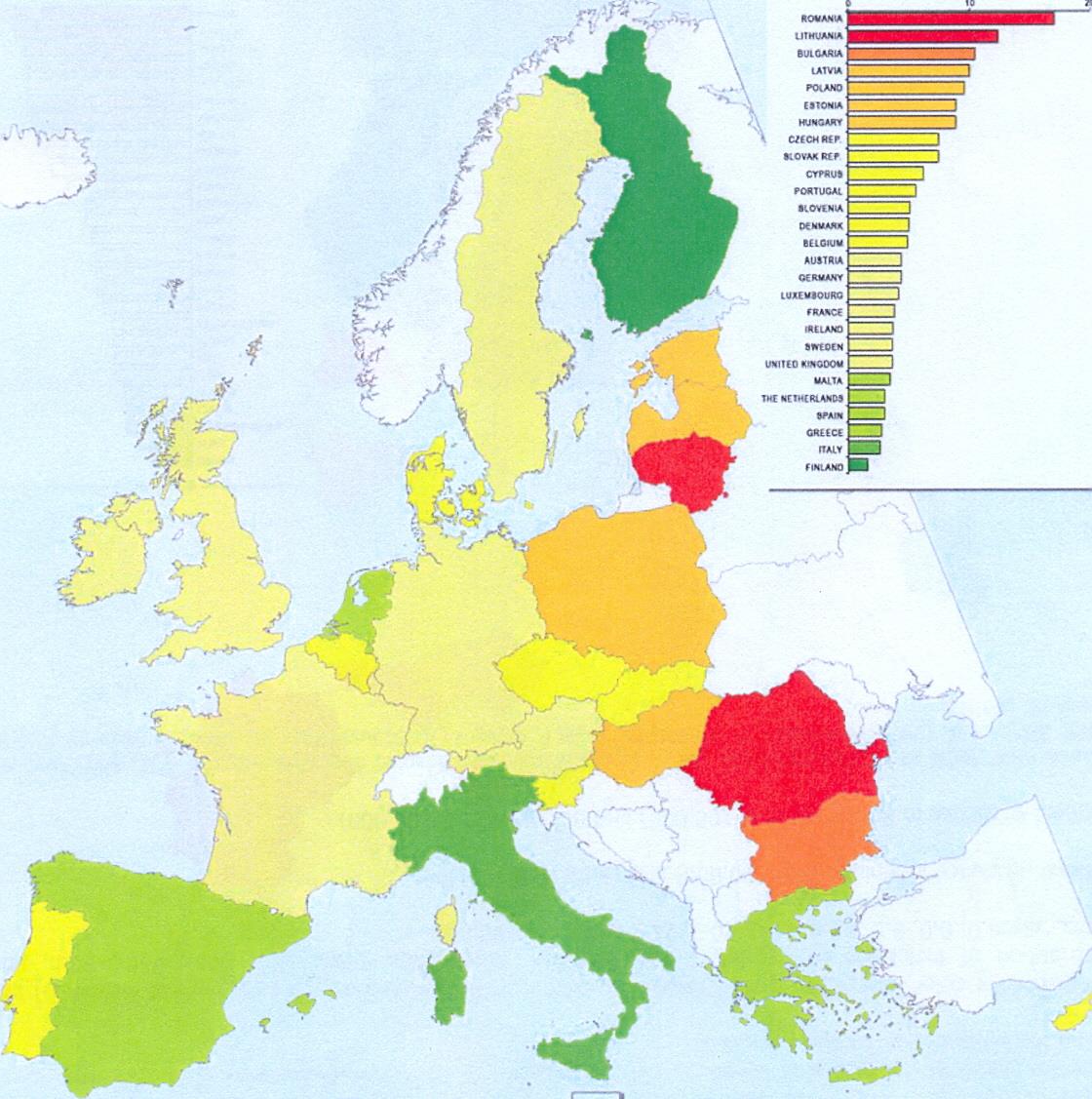 Cervical cancer mortality in the EU Member States