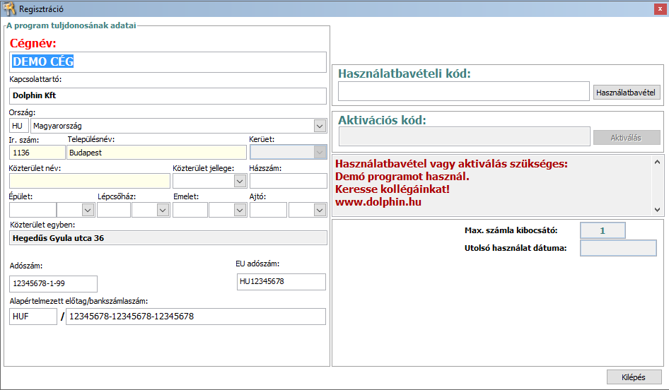 16, Az OK gomb megnyomását követően elindulnak a frissített Dolphin Partner és Dolphin InvoicePro programok.