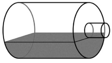 7) Egy pillepalack alakja olyan forgáshenger, amelynek alapköre 8 cm átmérőjű. A palack fedőkörén található a folyadék kiöntésére szolgáló szintén forgáshenger alakú nyílás.