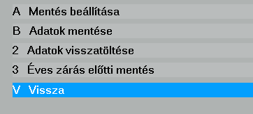 20. Programfrissítés, Adatok mentése, visszatöltése (8) 20.1.