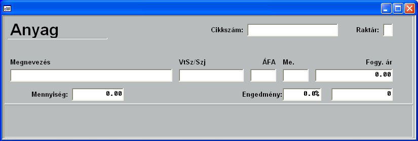 megfelelően a program más és más képernyőn veszi fel a sorokat. Az Ins billentyű helyett használhatja az un. gyors billentyűket: F4, F6. Ezek azonnal indítják a megfelelő típusú sor felvételét.