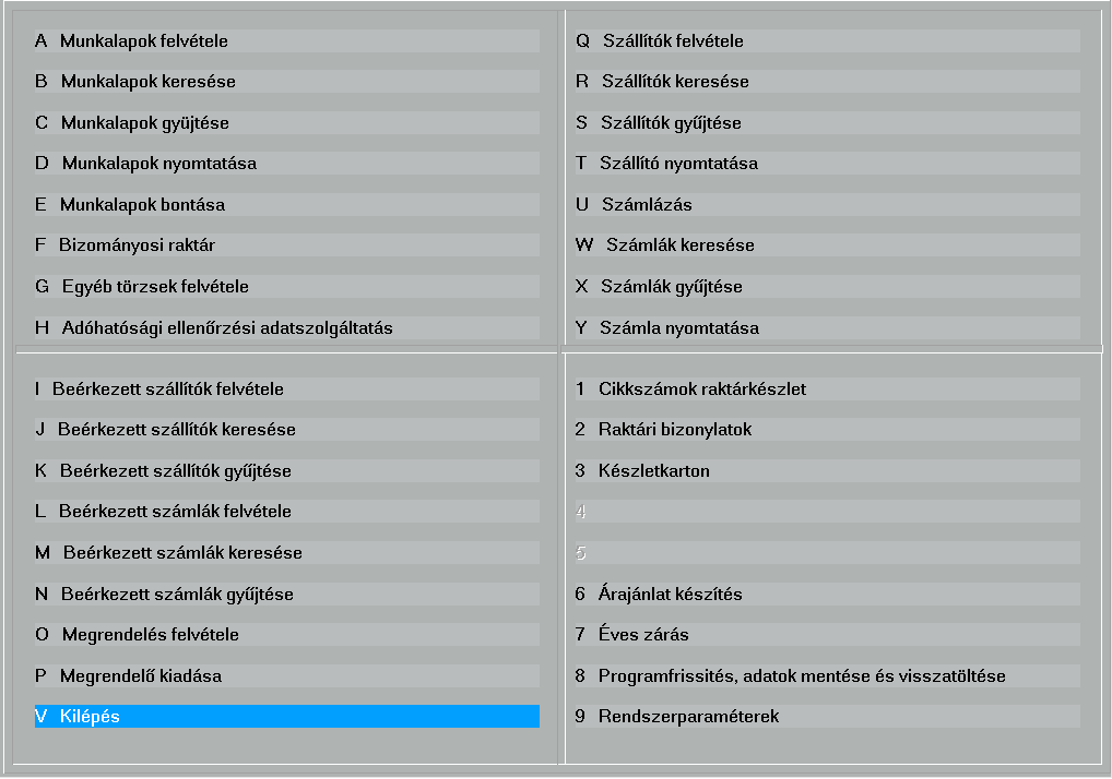 A program indítása: Az UZLETP alkönyvtárból vagy bármelyik alkönyvtárból az Uzletp.exe indításával, vagy pedig az elkészített ikonra történő kattintással lehetséges.