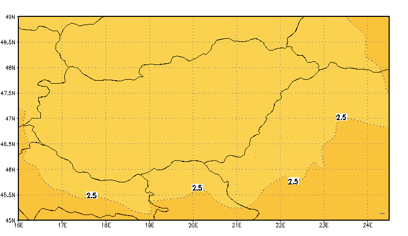 A melegedés Évszakos még hımérsékletváltozás erısebb- ÉNY-DK irányú 2071 2100-ra melegedés megszőnik.