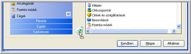 Kedvencek stílusának megváltoztatása Ez a beállítás a bal oldalon található, menüpontokat tartalmazó Navigációs panel (azaz Toolbar vagy Kedvencek) megjelenését változtatja, így az Ön igényeinek