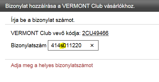 Miután beírtátok a bizonylatszámot, melyik még nem volt rögzítve, akkor megjelenik a Regisztráció gomb és pontos információk a választott bizonylatról.