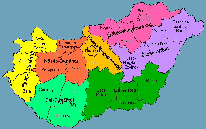 Ugyanez érvényes Magyarország régióira is: az ország nyugati fele és a középsı része prosperáló területnek nevezhetı, míg a keletei fele egy egyre inkább leszakadó, gazdaságilag nehezebb helyzetben