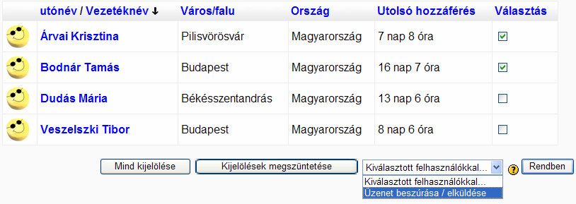 üzenetünk. Ha pedig tíz percen belül nem olvasunk el egy üzenetet, akkor azt automatikusan elküldi nekünk e-mail-ben.