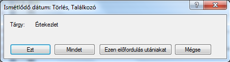 - 15 - Találkozó törlése 1. A Naptárban keressük meg a törölni kívánt találkozót. 2.