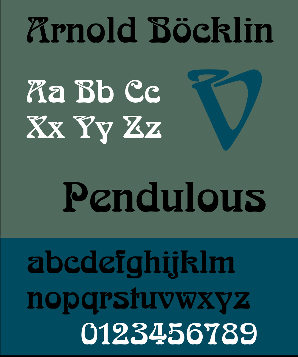 Antikva variánsok: Arnold Böcklin Jugendstil,