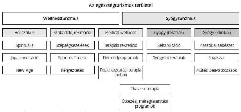 1. ábra: Az egészségturizmus területei Forrás: Turizmus Bulletin XIV. évfolyam, 4. szám, 74. o. 3.2.