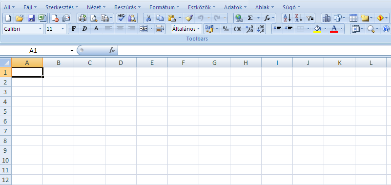 1.3.Excel Az Excel táblázatok is sorokból és oszlopokból épülnek fel, de további lehetőség az, hogy egyszerre többel is lehet dolgozni.