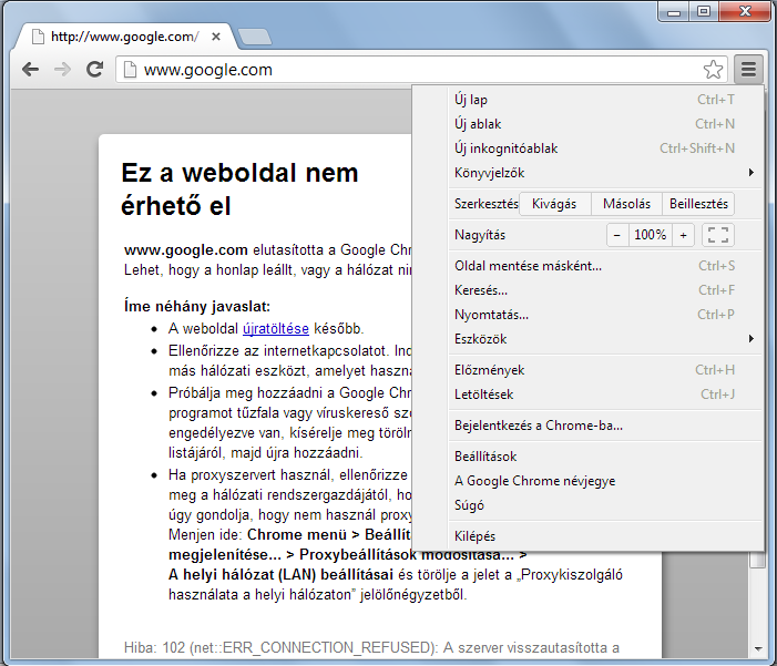 Google Chrome Kattintsunk a Google Chrome személyre szabása és