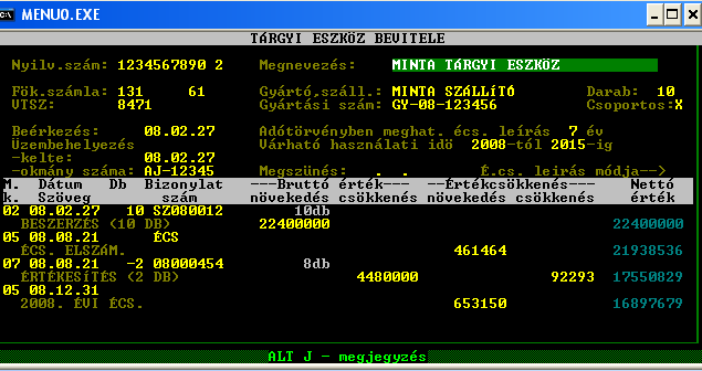 X mikro- és kisvállalkozások kedvezménye (társasági adótörvény 22/A ). A megszűnés dátumának kitöltésekor figyelmeztet a program, ha a beszerzéstől még nem telt el a jogszabályban előírt idő.