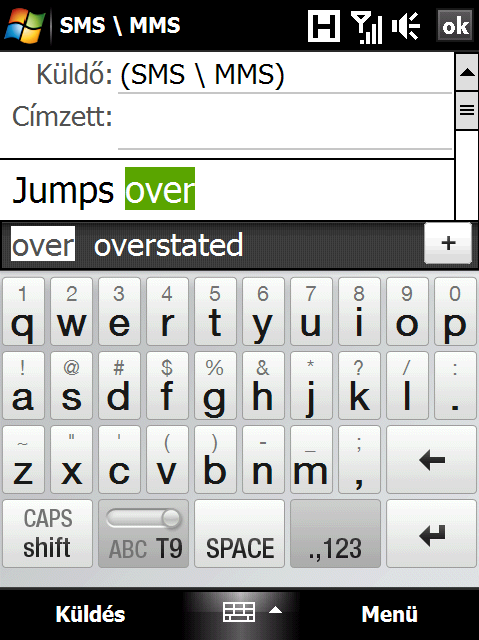 96 Szöveg bevitele Szövegbevitel a teljes QWERTY billentyűzet használatával 1. Indítsa el valamelyik felhasználói bevitelt fogadó programot, például a Word Mobile alkalmazást. 2.