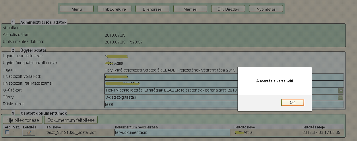 Itt a Tallózás gombbal tudjuk a számítógépünk mappáiból kikeresni a feltöltendő fájlt. A keresés után és a Megnyitás gombbal tudjuk kiválasztani a megfelelő fájlt.