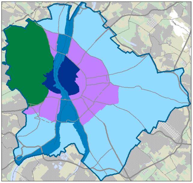 Budapest főváros településszerkezeti terve (TSZT 2015) és Fővárosi rendezési szabályzat (FRSZ) Budapest új településszerkezeti terve (a rendezési szabályzattal együtt) a főváros teljes közigazgatási