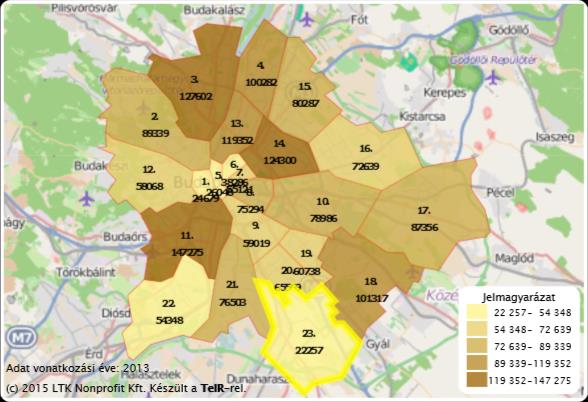 1.3 A TELEPÜLÉS TÁRSADALMA 1.3.1. Népességváltozás, népmozgalom Lakónépesség és állandó népesség, korszerkezet Soroksár, Budapest XXIII.