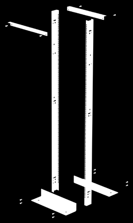 Eaton RE sorozatú 2 oszlopos tároló állvány Az összes RE 2 oszlopos tároló állvány tartalmazza az alábbiakat: 2 db függőleges 19 -os tag 2 db előfúrt talapzat (a csavarok nem képezik a csomag