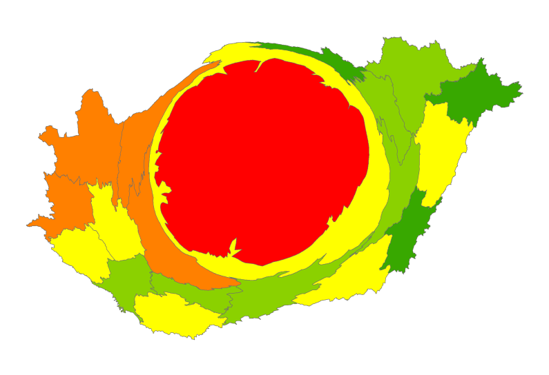 karbantartás) Fejlesztési források (projektek) (ábra: GDP területarányos megoszlása, 2006)