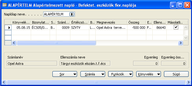 D) Befektetett eszközök 100/235 A példa bemutatja, hogy a terv szerinti leírást tetszőleges időszakonként is futtathatja. Terv szerinti ÉCS elszámolása adott időpontig: Mivel az értékcsökkenés 2005.