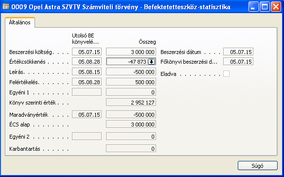 D) Befektetett eszközök 101/235 Végül a BE naplóban is könyvelje le ugyanezt a társasági adótörvény szerint.