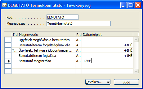 F) Marketing (CRM) 157/235 F.2.4. Tennivalók lezárása A tennivalók a Tennivaló lista ablakban zárhatók le. A tennivaló ablakot az ügyfelekből, az üzletkötőkből, illetve a csapatokból is megnyithatja.