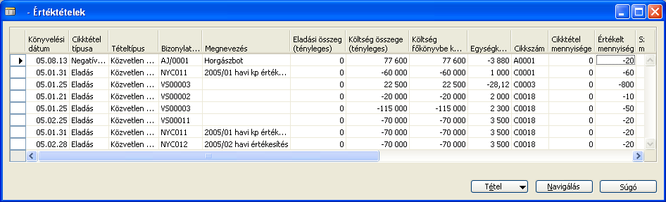 H) Készletgazdálkodás 231/235 korábbi dátumra beszerzést rögzítenek. A beszerzés szinte minden esetben módosítja az átlagárat, így az eladási számla esetében az ELÁBÉ-t is módosítani kell.