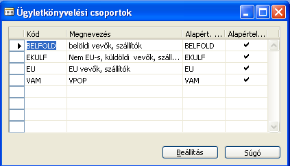 C) Pénzügy 40/235 Az általános könyvelési csoportokra azért van szükség, hogy az egyedi könyvelési csoportokkal kombinálva a könyvelési tételek mindkét lába a megfelelő helyre könyvelődjön.