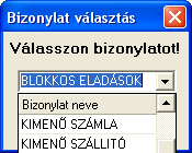 BIZONYLATOK KARBANTARTÁSA A program célja elsősorban a cikkek forgalmáról bizonylatokat készíteni.