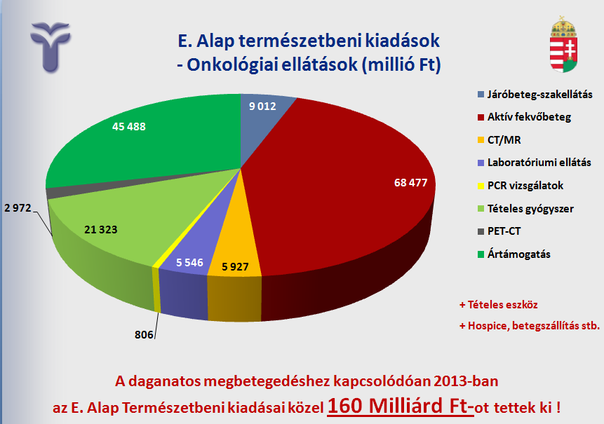 A biztosító által közölt adatok alapján felmértük a részletes finanszírozási struktúrát, kasszánkénti bontásban. Az OEP 2013-ban mintegy 160 milliárd forintot fizetett ki az E.