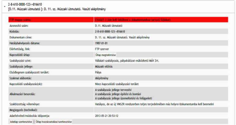 Vasúti infrastruktúra műszaki-üzemeltetési szabályzat 1. A szabályzat hatálya 2. Az üzemeltetés általános feltételei 3. Vasúti pálya üzemeltetése 4. Vasúti hidak és műtárgyak üzemeltetése 5.